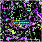 PRE-ORDER. Rainbow cats outlines fabric. By METER