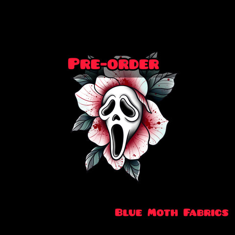 PRE-ORDER. PANEL Scream Flower Faux leather / vinyl fabric. 33x33cm