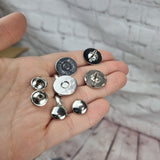 Magnetic Clasps with Rivets Fastener Snaps 18mm. Set of 2