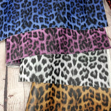 Realistic Leopard Textured Faux leather / vinyl fabric. 39x65cm roll
