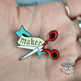 Sewist Maker Scissors Enamel Pin Badge