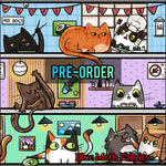 PRE-ORDER. Cat Sushi Bar fabric. By METER