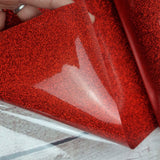 Gloss Glitter Semi TRANSPARENT Faux leather / vinyl fabric. 39x65cm roll