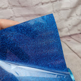 Gloss Glitter Semi TRANSPARENT Faux leather / vinyl fabric. 39x65cm roll