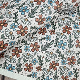 Little Daisies Textured faux leather / vinyl fabric. 39x66cm roll