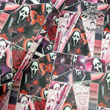 Scream Love Faux leather vinyl fabric. 39x66cm roll