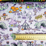 Kawaii Pumpkin Patch 250gsm cotton canvas fabric