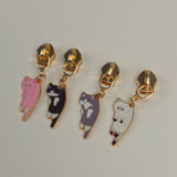 Cats Enamel zip pull #5
