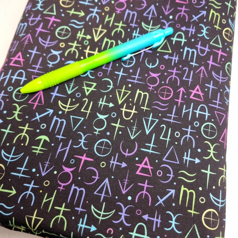 110cm BOLT END. Signs jersey fabric