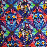 K Pop demon hunters Glass 240gsm jersey fabric