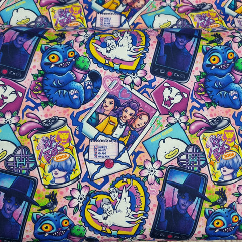 K Pop Demon Hunters 100% cotton poplin fabric