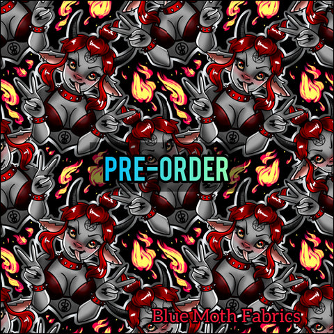PRE-ORDER. Baphomed Lady fabric. By METER