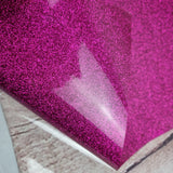 Gloss Glitter Semi TRANSPARENT Faux leather / vinyl fabric. 39x65cm roll