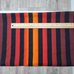 56cm BOLT END. Red ombre stripes 280gsm heavyweight jersey fabrics