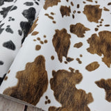Cow Textured Faux leather / vinyl fabric. 39x65cm roll