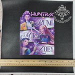 K pop demon hunters no3. textured Faux leather / vinyl fabric. 33x33cm PANEL