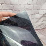 Gloss Glitter Semi TRANSPARENT Faux leather / vinyl fabric. 39x65cm roll