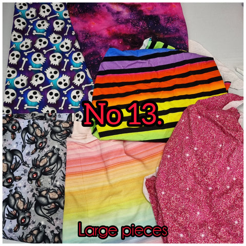 Bundle 13. Cotton Jersey and French terry OFFCUTS.  Watch video to see sizes