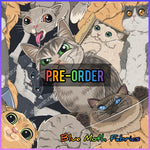 PRE-ORDER. Crazy Cats fabric. By METER