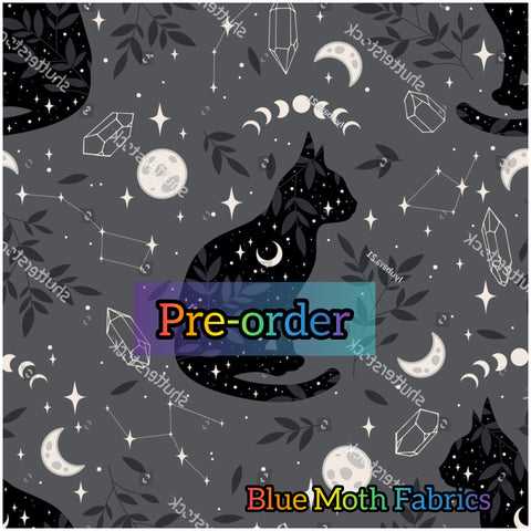 PRE-ORDER. Celestial Cat fabric. By METER