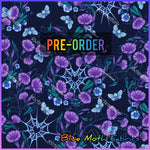 PRE-ORDER. Spiderweb Heart Flowers fabric. By METER
