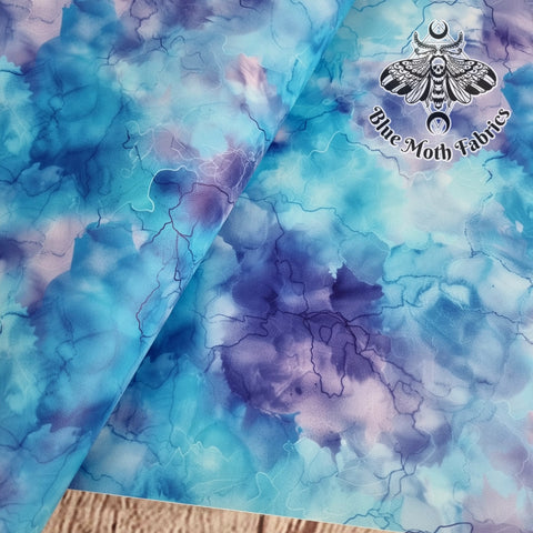 Purple blue Ink Faux leather / vinyl fabric. 39x66cm roll