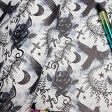 Crow Faux leather / vinyl fabric. 39x66cm roll