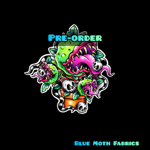 PRE-ORDER. PANEL Venus Flytrap Faux leather / vinyl fabric. 33x33cm
