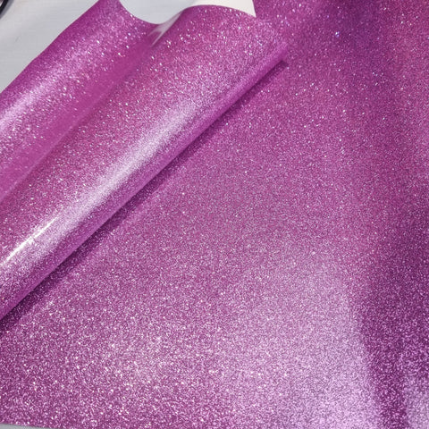 36x64cm BOLT END. Pastel pink. Smooth gloss Glitter Faux leather / vinyl fabric.