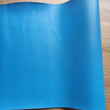 34x135cm BOLT END. Sky Blue . Solid Faux leather / vinyl fabric.