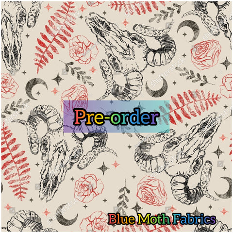 PRE-ORDER. Retro Baphomed fabric. By METER