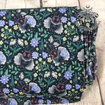 Floral Mothman 240gsm heavyweight cotton jersey fabrics