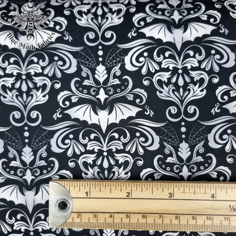 Damask Bats Mono 100% cotton poplin fabric