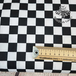 Checkerboard twill woven fabric