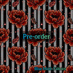 PRE-ORDER. Peony stripe fabric. By METER