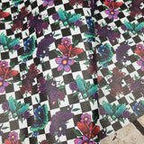 Checkerboard Moth Textured Faux leather vinyl fabric. 39x66cm roll