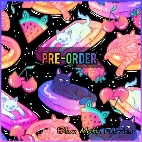 PRE-ORDER. Cats summer Pool Fabric. By METER