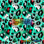 PRE-ORDER. Grunge Christmas Leopard fabric. By METER