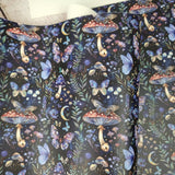 Magic Mushrooms Faux leather / vinyl fabric. 39x66cm roll
