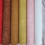 Lace Effect Floral Faux leather / vinyl fabric. 39x67cm roll