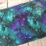 Marble teal purple 240gsm heavyweight cotton jersey fabrics