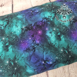 Marble teal purple 240gsm heavyweight cotton jersey fabrics