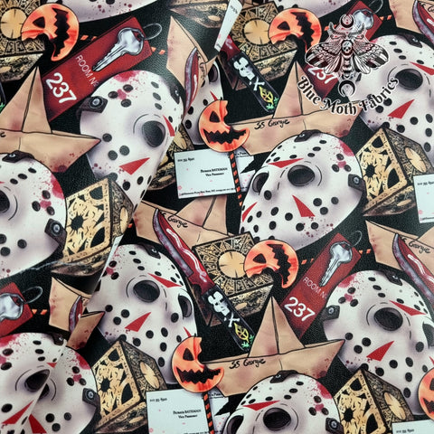 Horror Mask Faux leather / vinyl fabric. 39x66cm roll