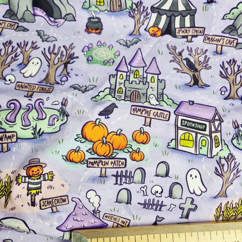 Kawaii Pumpkin Patch 240gsm jersey fabric