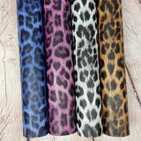 Realistic Leopard Textured Faux leather / vinyl fabric. 39x65cm roll