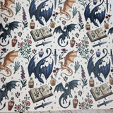Dragon Books 2 Faux leather / vinyl fabric. 39x66cm roll