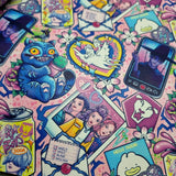 K Pop Demon Hunters Pink Texture Faux leather / vinyl fabric. 39x66cm roll