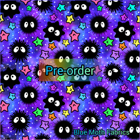 PRE-ORDER. Soot Sprite Faux leather / vinyl fabric. 39x130cm