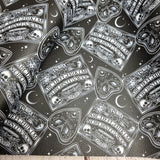 Ouija Board Monochrome textured Faux leather / vinyl fabric. 39x66cm roll