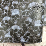 Real Skull Textured Faux leather vinyl fabric. 39x66cm roll
